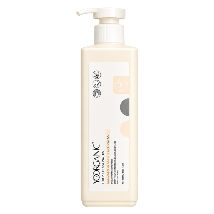 شامپو کلاژن یورگانیک YOORGANIC مخصوص موهای چرب، رنگشده و فر حجم 500 میل